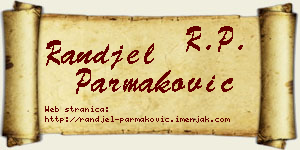 Ranđel Parmaković vizit kartica